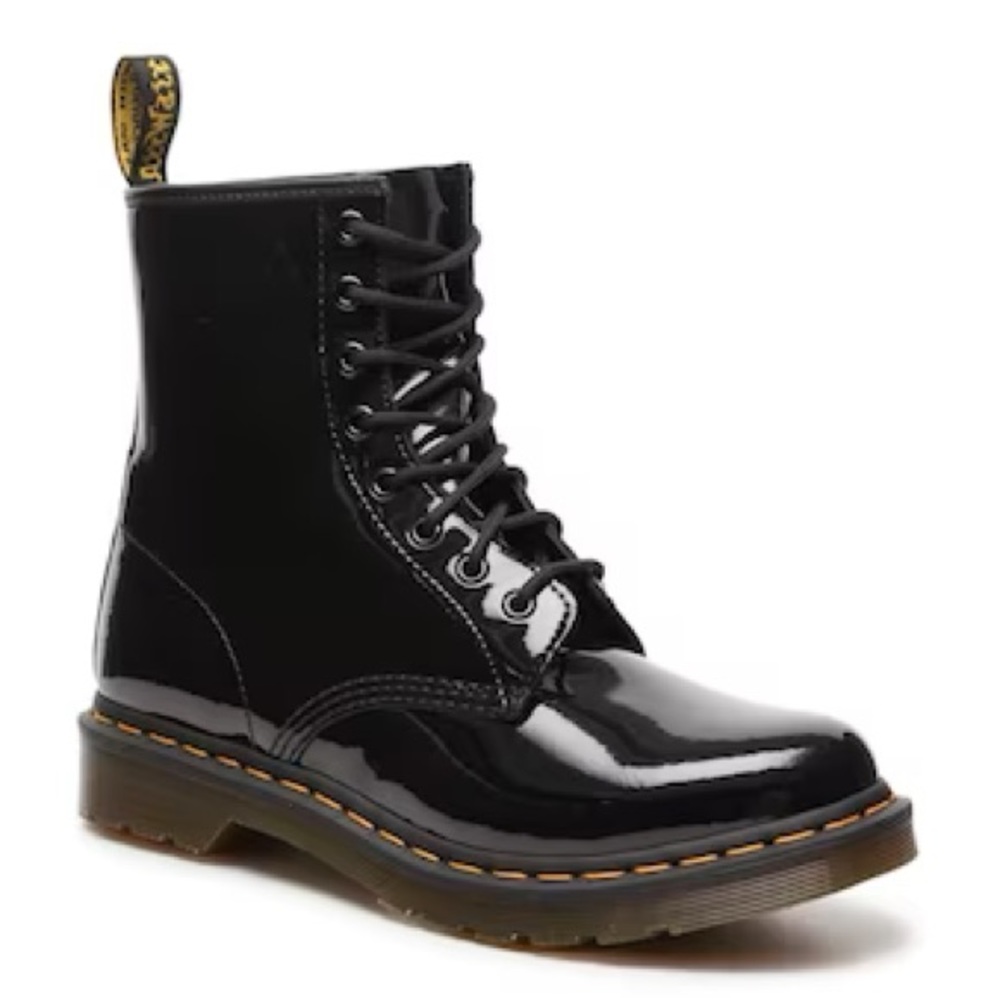 1460 WOMEN'S PATENT LEATHER LACE UP BOOTS